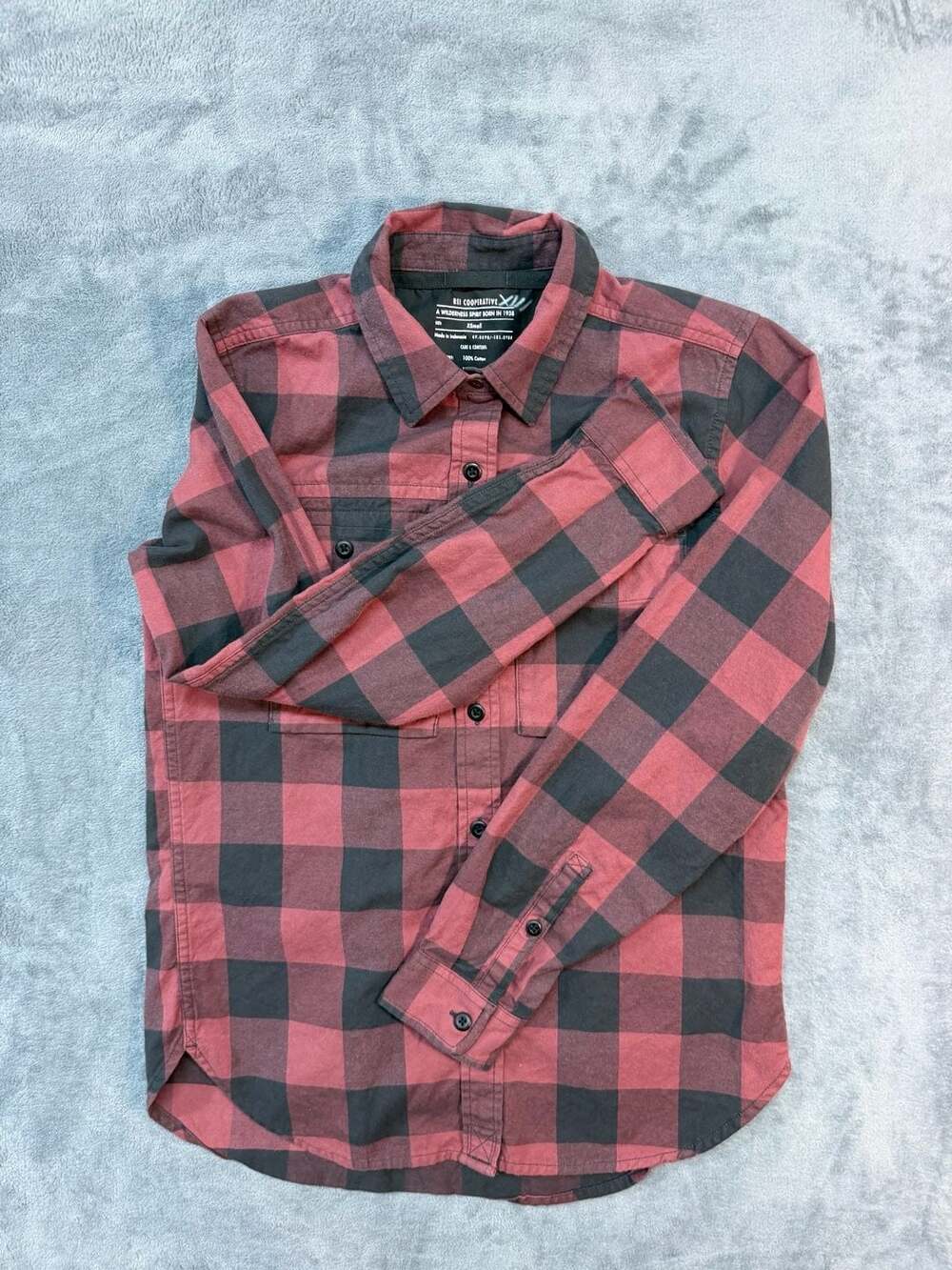 REI Co-op Red Black Buffalo Plaid Flannel Button Up Shirt X-Small